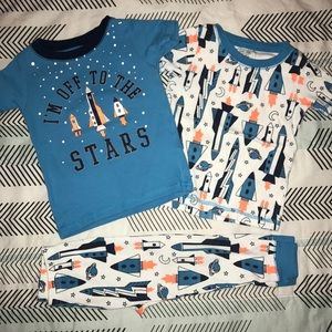 Rocket ship pajama set